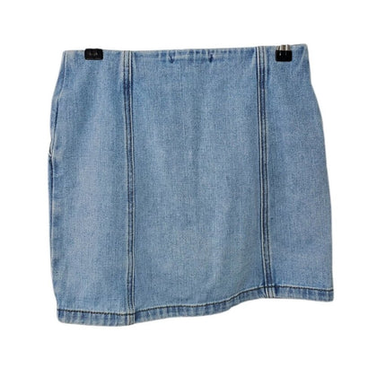 Forever 21 Womens Denim Button Front Mini Skirt