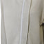 Eileen Fisher Ivory Silk, Cotton, Leather Asymmetrical Zip Up Sweater