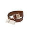 Anthropologie Structured Keeper Belt in Honey 100% Leather