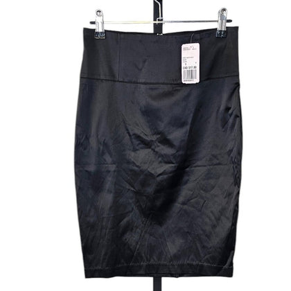 Forever 21 Womens Satin Black Pencil Skirt