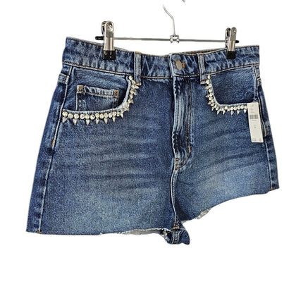 Anthropologie Pilcro Embellished Gemstone Lover Denim Shorts