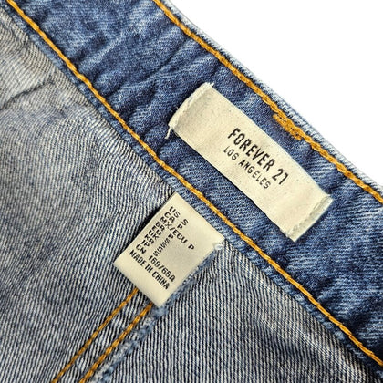 Forever 21 Womens Belted Denim Skort