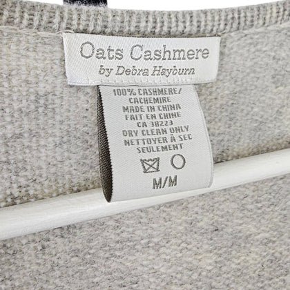 Oats Cashmere by Debra Hayburn 100% Cashmere Longline Open Front Cardigan