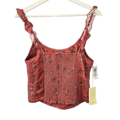 Aritzia Wilfred Boheme Linen Crop Top