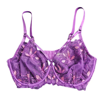 Felicity Hayward x Playful Promises Lace Strappy Purple Bra