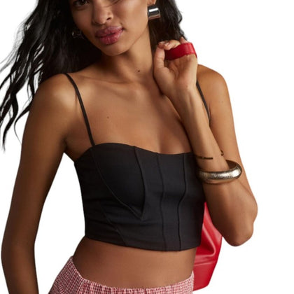 Anthropologie Knit Corset Crop Top