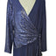 Lauren Ralph Lauren Womens Long Sleeve Sequin, Jersey Maxi Dress