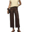 Anthropologie Maeve The Colette Faux-Leather Top-Stitch Crop Wide-Leg Pants
