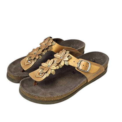 Mephisto Womens Flower Strap Thong Sandals