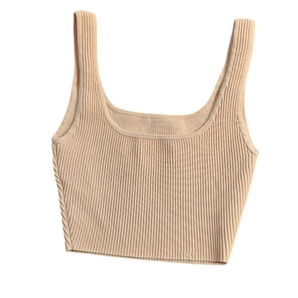 Aritzia Babaton Sculpt Knit Ribbed Cropped Tank Top