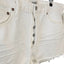 AGOLDE Parker Denim Fray Cut Off Shorts White Mid Rise