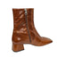L'intervalle Womens Dobie Square Toe Cognac Leather Booties