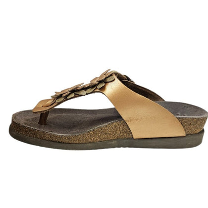 Mephisto Womens Flower Strap Thong Sandals