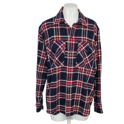 Aritzia TNA Womens Thick Flannel Button Up Long Sleeve