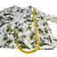 Anthropologie Silky Button Front Green Floral Long Wide Sleeve Blouse