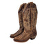 Boulet Womens Leather Embroidered Cowboy Boots