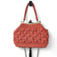 Patricia Nash Laureana Coral Raffia Frame Top Handle Bag