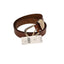 Anthropologie Structured Keeper Belt in Honey 100% Leather