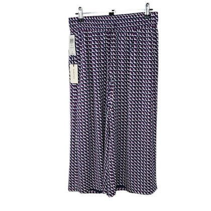 Aritzia Babaton Luiz Wide Leg Cropped Tie Waist Print Pant