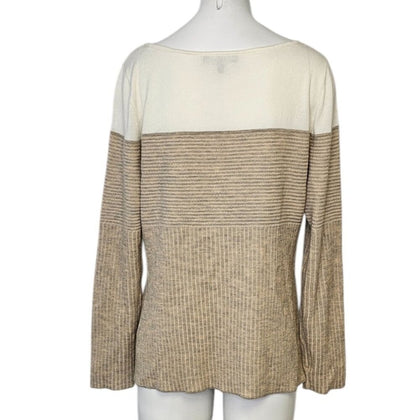 St. John Womens Boat Neck Wool Blend Knit Sweater
