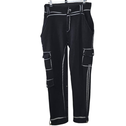 Maniere De Voir Scribble Print Sweatpant Cargo Jogger