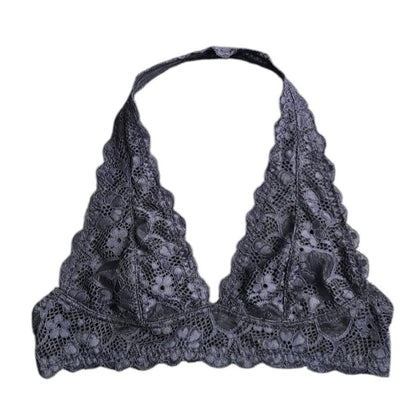 Free People Intimately Free Lace Floral Halter Neck Bralette