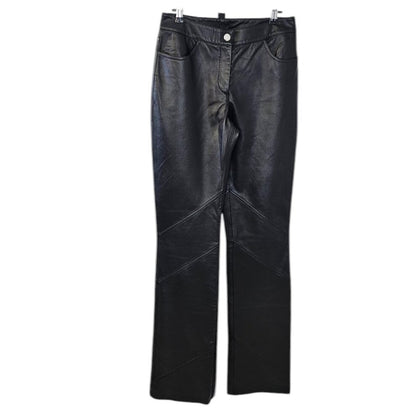 St. John Sport Vintage 100% Leather Straight Boot Pant