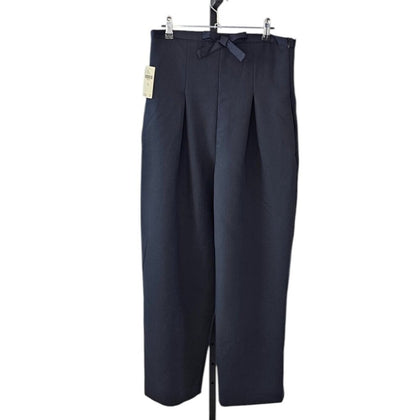 Anthropologie Corset Bow Pleated Wide-Leg Trousers