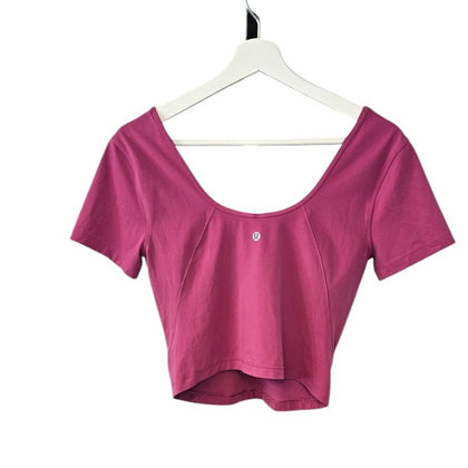 Lululemon Womens Align Short Sleeve Crop V-Neck Shirt