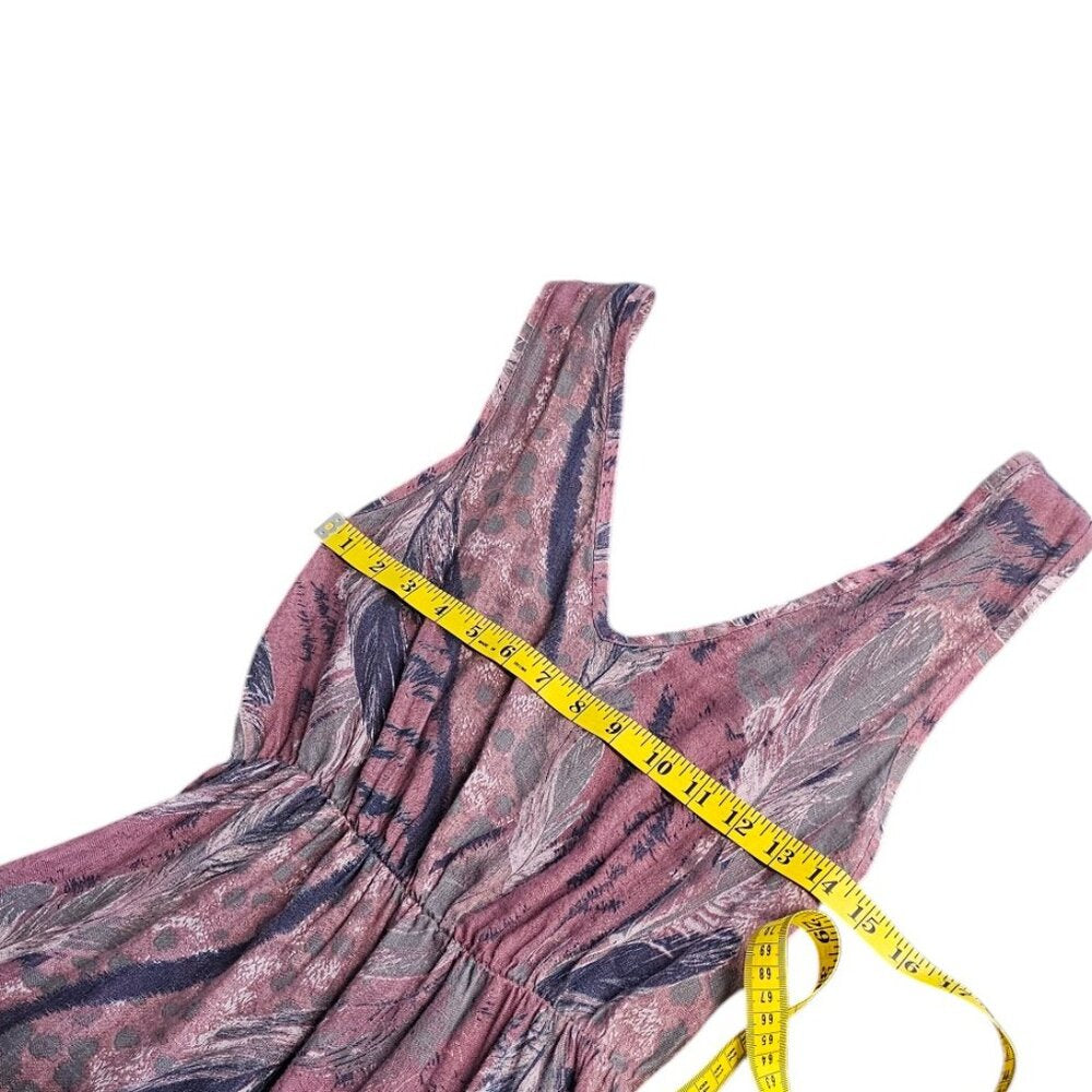 Vanessa Alexandra Italy 100% Linen V-Neck Printed Maxi Dress Luxy Thrift Vanessa Alexandra Italy 100% Linen V-Neck Printed Maxi Dress Luxy Thrift
