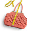 Patricia Nash Laureana Coral Raffia Frame Top Handle Bag