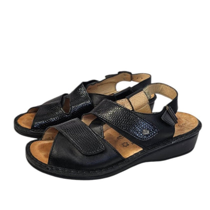 Finn Comfort Womens Leather Cross Strap, Slingback Sandals