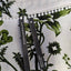 Anthropologie Silky Button Front Green Floral Long Wide Sleeve Blouse