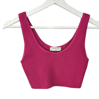 Aritzia Babaton Sculpt Knit Crop Scoop Neck Tank