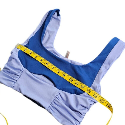 Free People Movement Cut Out Front Cropped Ruched Sports Top