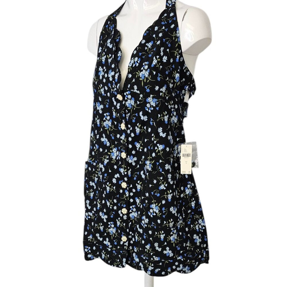 maeve scalloped mini dress Maeve Printed Scallop Trim Mini Dress