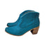 Miz Mooz Nomad Turquoise Blue Leather Heeled Ankle Boots