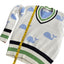 Thom Browne Womens V-Neck Whale Knit Cotton Sweater