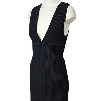 Aritzia Babaton Sculpt Knit V-Neck Mini Dress