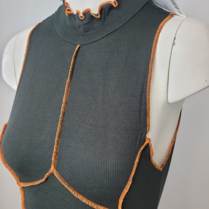 Urban Outfitters Ribbed Seamed High Neck Dress