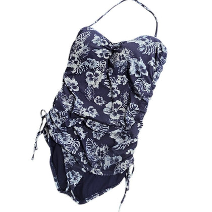 Tommy Bahama Floral Ruched, Cinched Side, One Piece Swimsuit