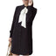 Kate Spade Griffin Tie Neck button Front Crepe Dress