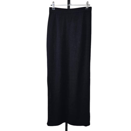 St. John Basics Womens Long Maxi Side Slit Skirt