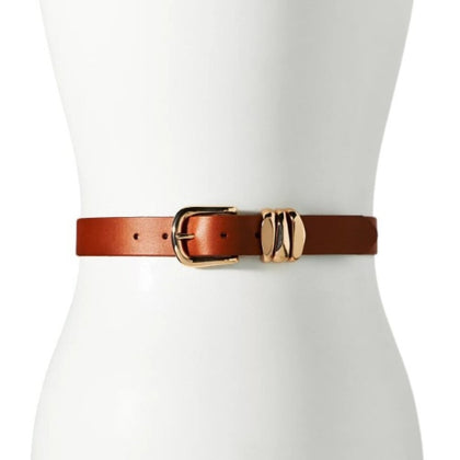 Anthropologie 100% Genuine Leather Structured Keeper Belt