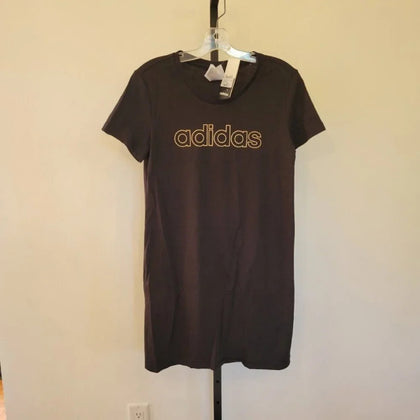 Adidas  Womens T-Shirt Dress, Black, Mini
