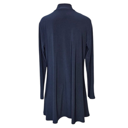 Sympli Canada Womens Zip Front Mock Neck Long Sleeve Tunic