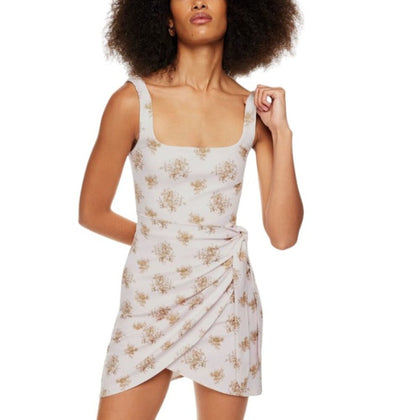 Aritzia Wilfred New Saturn Mini Wrap Dress Floral Print