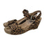 Mephisto Womens Leopard Print Sling Back Wedge