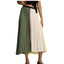 Anthropologie Pleated Colorblock Midi Skirt