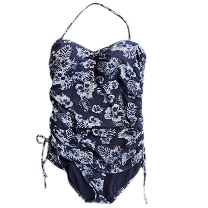 Tommy Bahama Floral Ruched, Cinched Side, One Piece Swimsuit